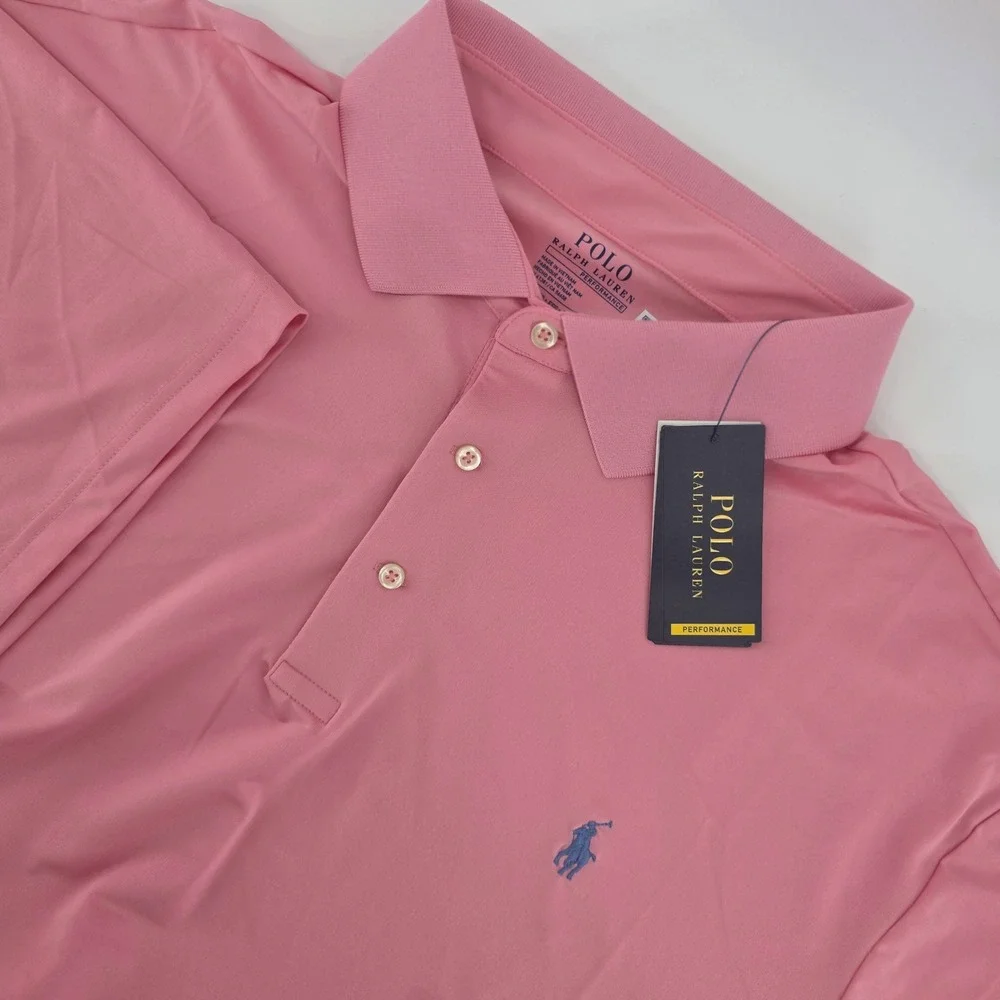 NWT Polo Ralph Lauren Polo Mens 2XB Performance Recycled Pink Classic Golf Sport
